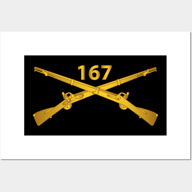 167th Infantry Regiment - Inf Branch wo Txt X 300 Wall Art by twix123844